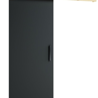 Posuvné dveře LORETA 1 - 90 cm, černé / dub artisan