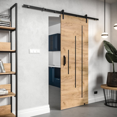Posuvné dveře s kováním LEONTINA 4 - 90 cm, dub craft