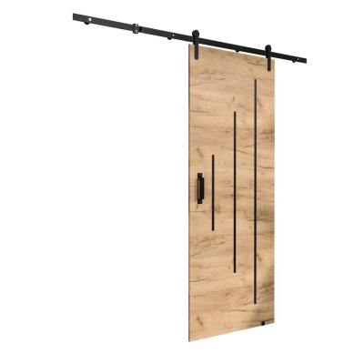 Posuvné dveře s kováním LEONTINA 4 - 90 cm, dub craft