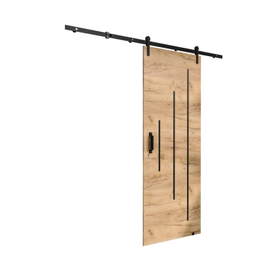 Posuvné dveře s kováním LEONTINA 4 - 90 cm, dub craft