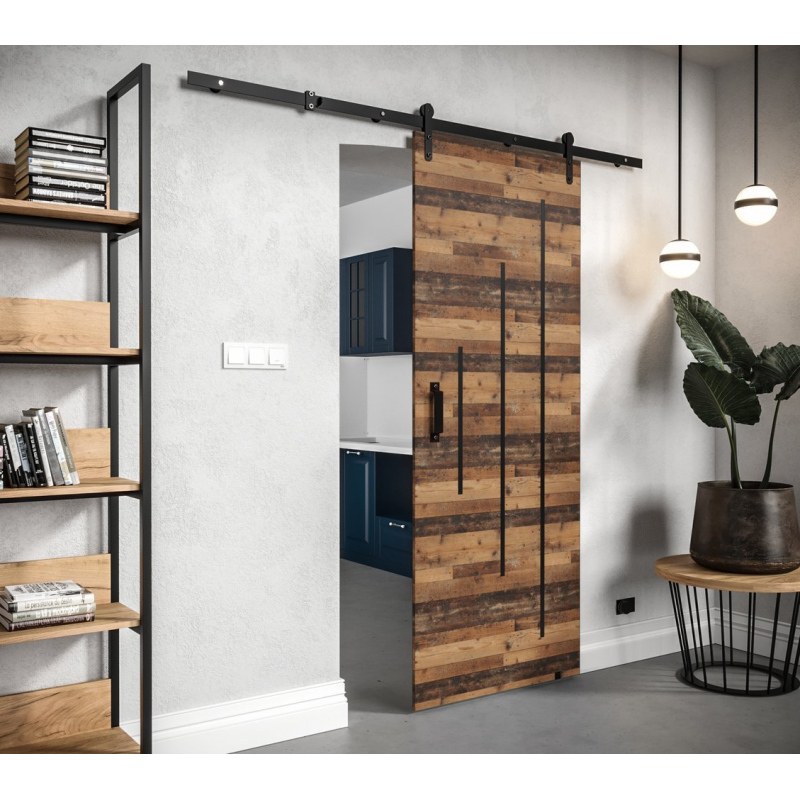 Posuvné dveře s kováním LEONTINA 4 - 90 cm, old style