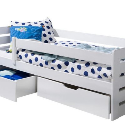 Dětská postel se zábranou 90x200 COCHEM - bílá