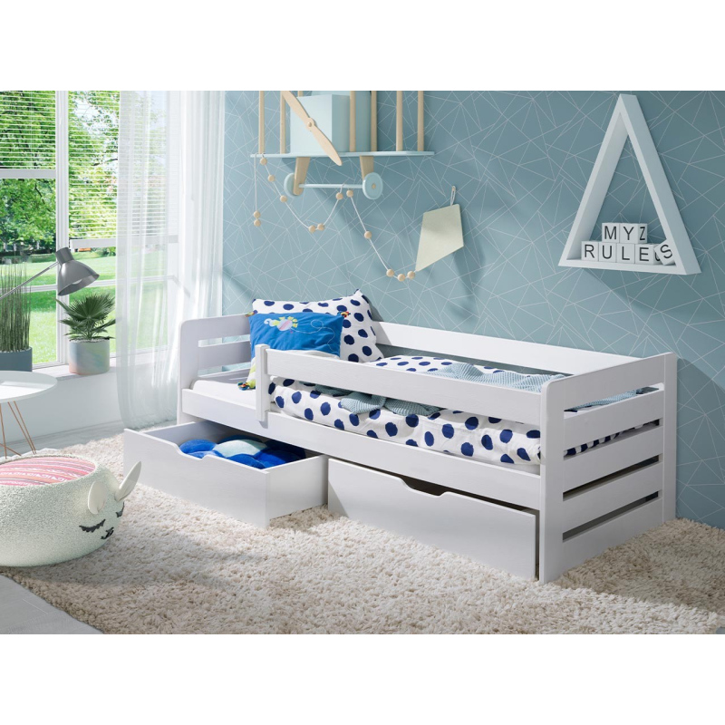 Dětská postel se zábranou 90x200 COCHEM - bílá