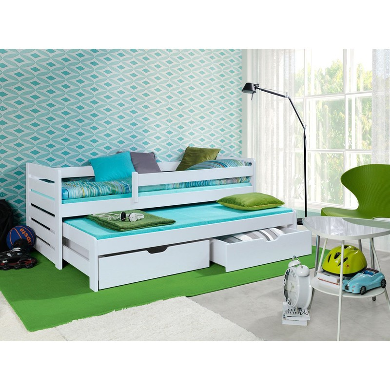 Rozkládací dětská postel 80x180 GERA - bílá