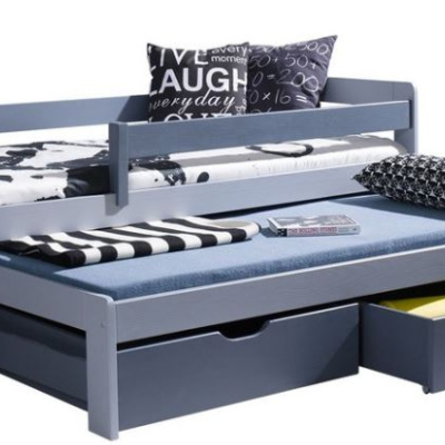 Rozkládací dětská postel 90x200 GERA - bílá