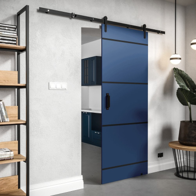 Posuvné dveře s kováním LEONTINA 3 - 90 cm, modré