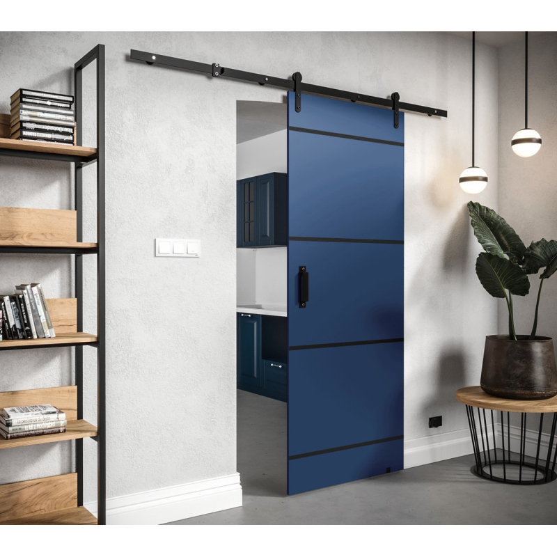 Posuvné dveře s kováním LEONTINA 3 - 90 cm, modré