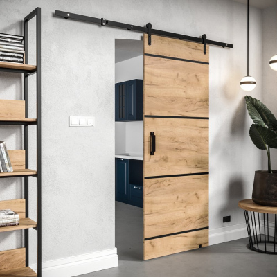 Posuvné dveře s kováním LEONTINA 3 - 90 cm, dub craft