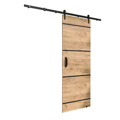 Posuvné dveře s kováním LEONTINA 3 - 90 cm, dub craft