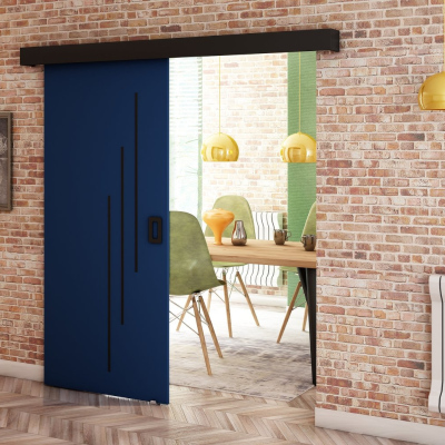 Posuvné dveře BORISA 5 - 90 cm, modré