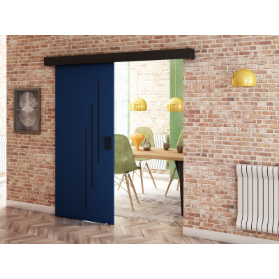 Posuvné dveře BORISA 5 - 90 cm, modré