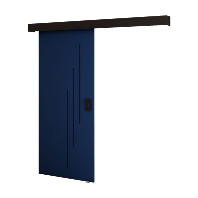 Posuvné dveře BORISA 5 - 90 cm, modré