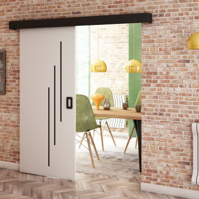 Posuvné dveře BORISA 5 - 90 cm, bílé