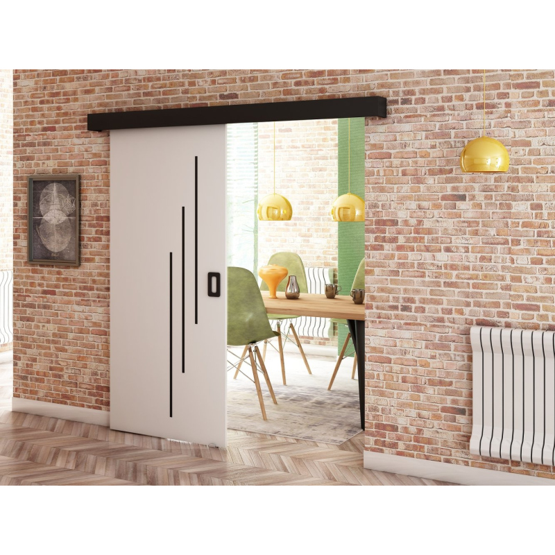 Posuvné dveře BORISA 5 - 90 cm, bílé