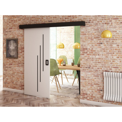 Posuvné dveře BORISA 5 - 90 cm, bílé