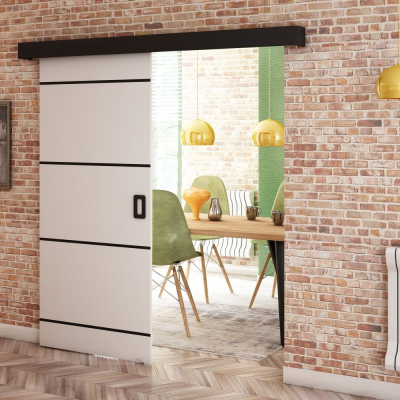 Posuvné dveře BORISA 3 - 90 cm, bílé