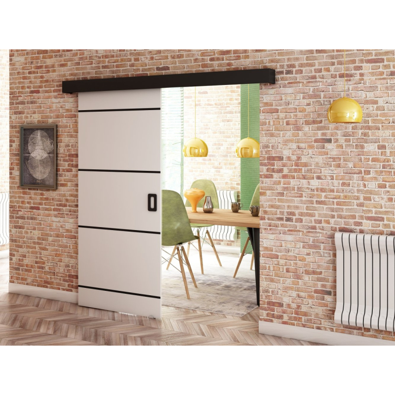 Posuvné dveře BORISA 3 - 90 cm, bílé