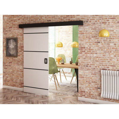 Posuvné dveře BORISA 3 - 90 cm, bílé