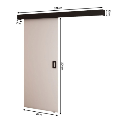 Posuvné dveře BORISA 1 - 90 cm, bílé