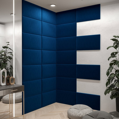 Čalouněný panel COBE - 70x40, modrý