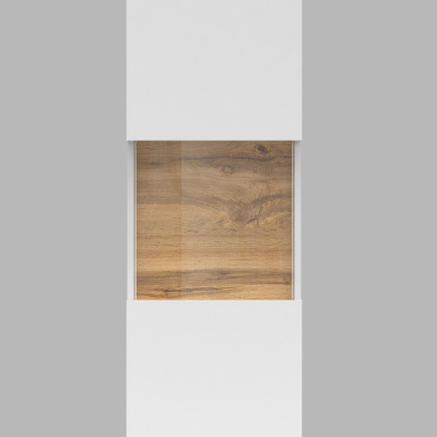 Vysoká prosklená vitrína BONA - bílá / wotan