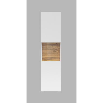 Vysoká prosklená vitrína BONA - bílá / wotan