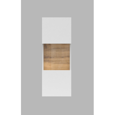 Moderní prosklená vitrína BONA - bílá / wotan