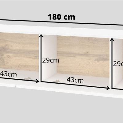 Televizní stolek BONA - bílý / wotan