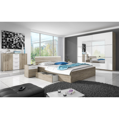 Prostorná postel MARCELA - 180x200, bílá