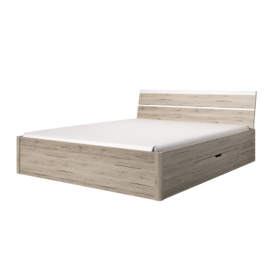 Manželská postel MARCELA - 160x200, bílá