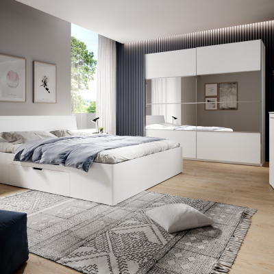 Manželská postel MARCELA - 160x200, bílá