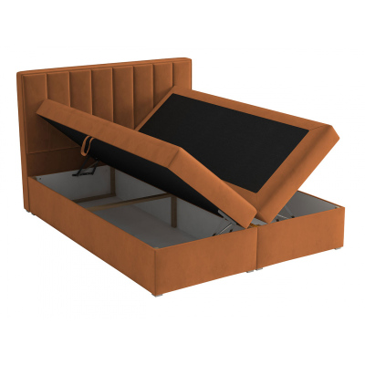 Kontinentální manželská postel 160x200 TARNEWITZ 1 - zelená + topper ZDARMA