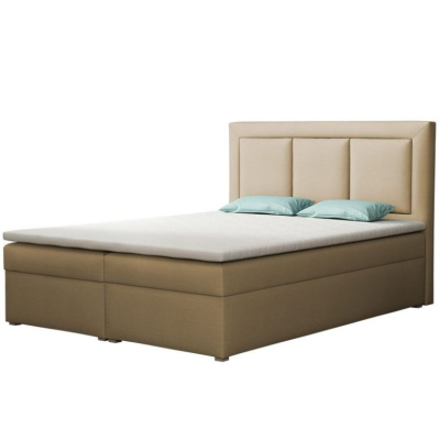 Manželská kontinentální postel 180x200 GOSTORF 1 - béžová + topper ZDARMA