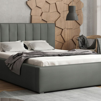 Jednolůžková postel s úložným prostorem a roštem 120x200 TARNEWITZ 2 - šedá 1
