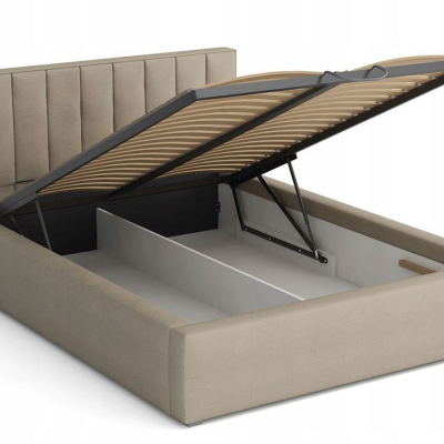 Jednolůžková postel s úložným prostorem a roštem 120x200 TARNEWITZ 2 - šedá 1