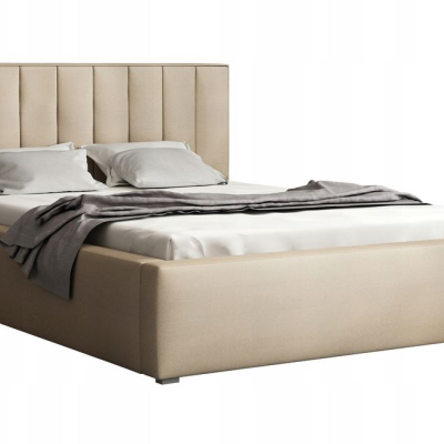 Manželská postel s roštem 200x200 TARNEWITZ 2 - krémová