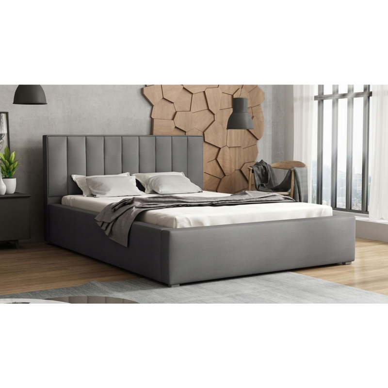 Jednolůžková postel s roštem 120x200 TARNEWITZ 2 - šedá 2