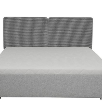 Čalouněná manželská postel s úložným prostorem 180x200 WILSTER - šedá / modrá