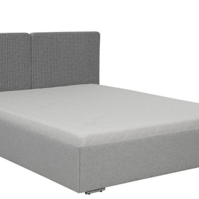 Čalouněná manželská postel s roštem 140x200 WILSTER - šedá / zelená