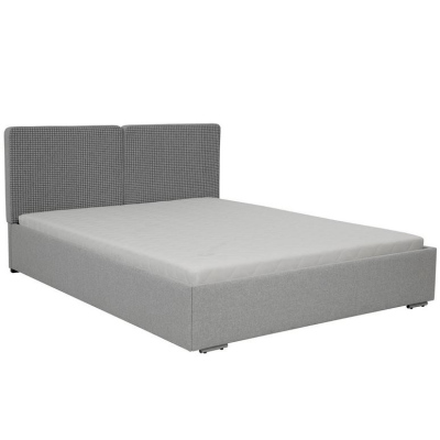 Čalouněná manželská postel 180x200 WILSTER - šedá / modrá