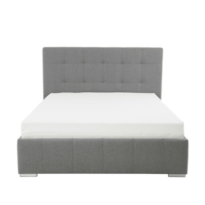 Manželská postel s roštem 180x200 MELDORF - šedá ekokůže