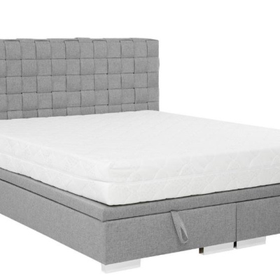 Čalouněná manželská postel s úložným prostorem 180x200 MARNE 2 - šedá
