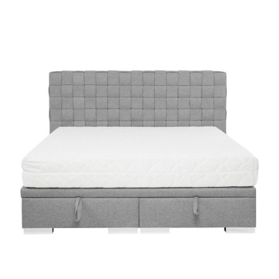 Čalouněná manželská postel s úložným prostorem 180x200 MARNE 2 - šedá
