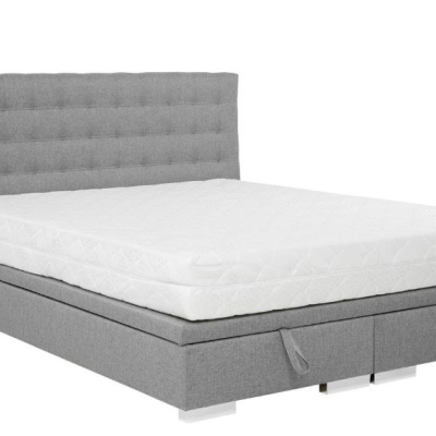 Čalouněná manželská postel s úložným prostorem 180x200 MARNE 1 - šedá