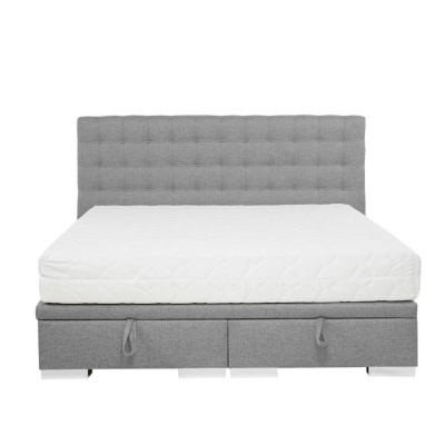 Čalouněná manželská postel s úložným prostorem 140x200 MARNE 1 - šedá