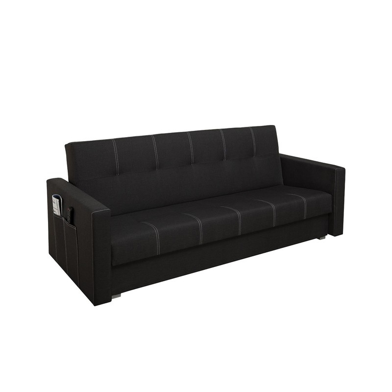 Trojmístná pohovka TIELEN - tmavá šedá