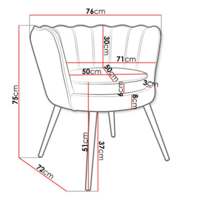 Křeslo LANTAL - zelené