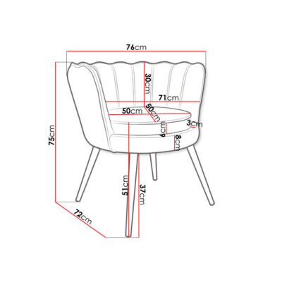 Křeslo LANTAL - zelené
