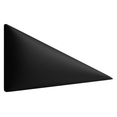 Čalouněný nástěnný panel ABRANTES 1 - levý trojúhelník, černá ekokůže