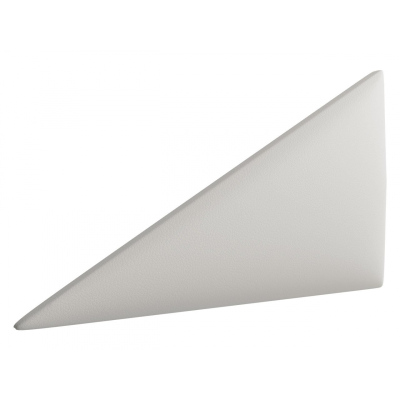 Čalouněný nástěnný panel ABRANTES 1 - pravý trojúhelník, bílá ekokůže